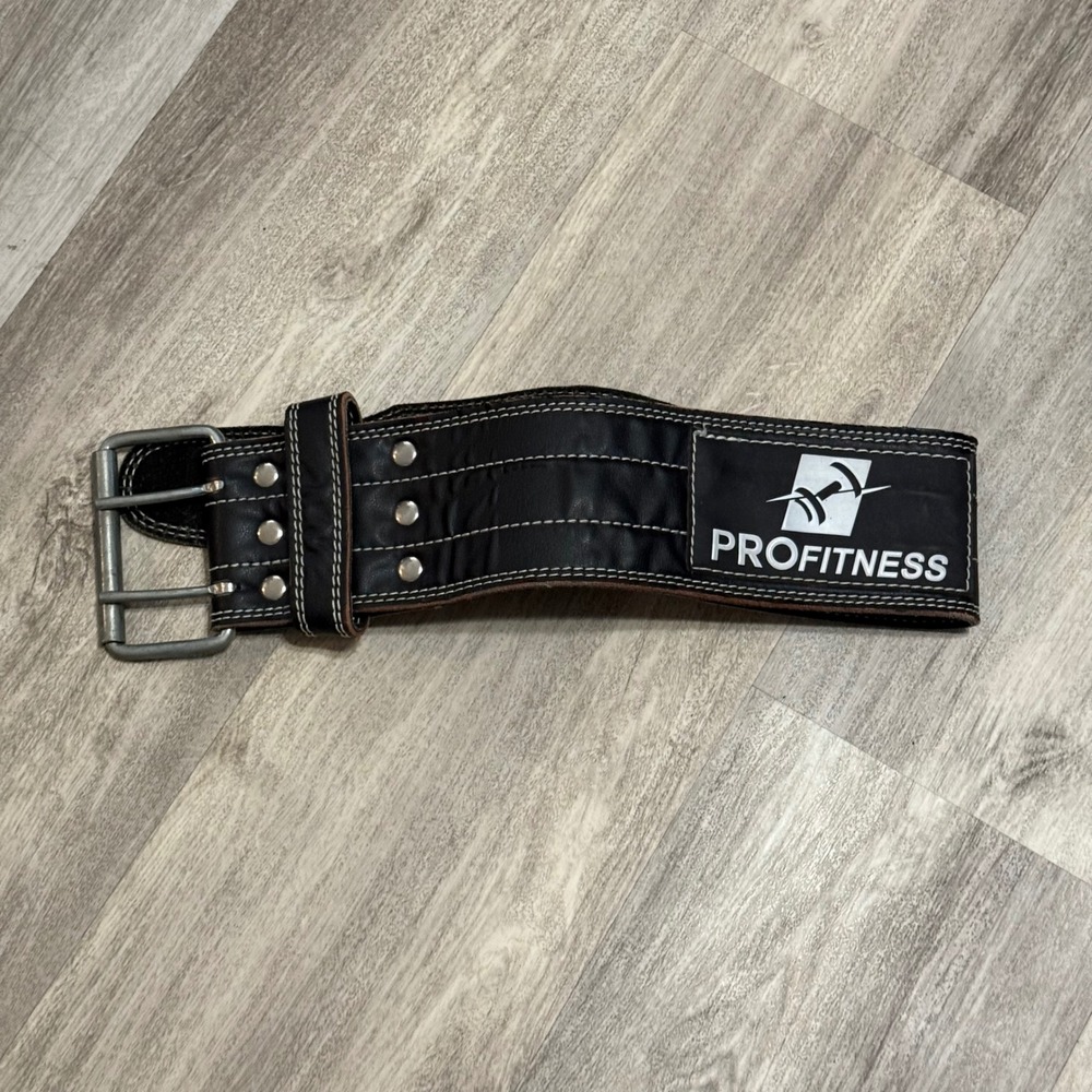 Profitness Weight Lifting Belt Padded Leather Workout Exercise Gym‎ Training